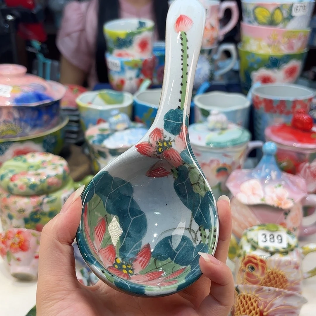 景德镇手绘高温釉下彩陶瓷茶具