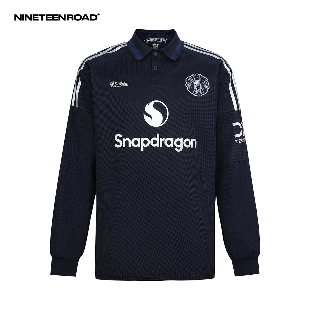 【曼联】24/25赛季-客场-Manchester-潮流百搭球衣宽松圆领重磅卫衣