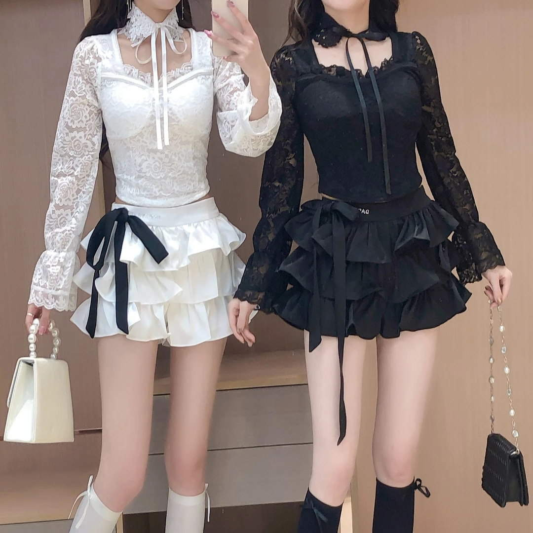 艾日秀2025春夏新款甜美减龄蓬蓬蛋糕裙时尚百搭半身裙 E9586