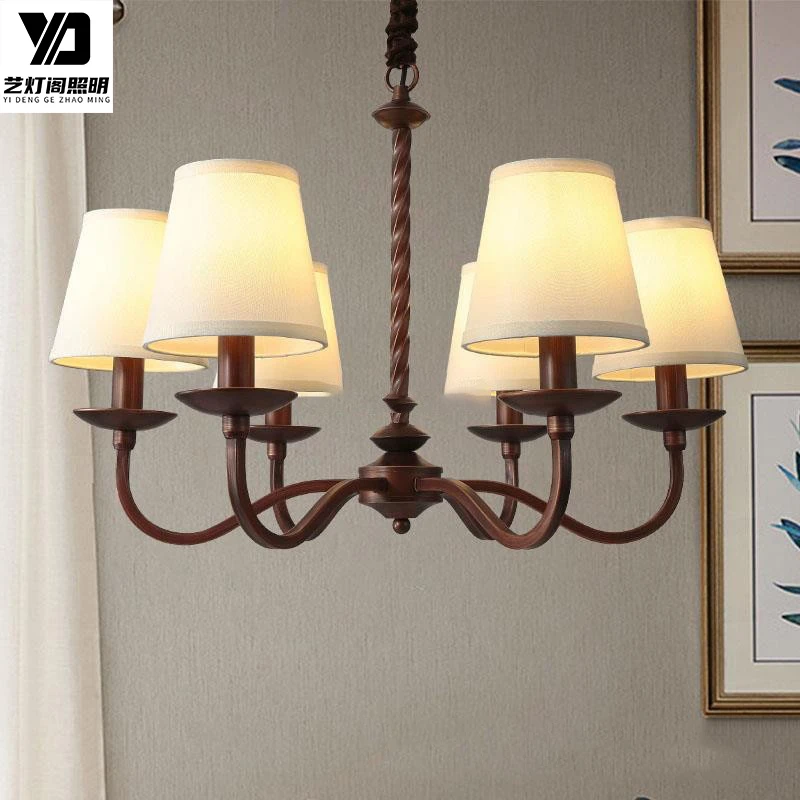 欧式复古美式吊灯客厅大气餐厅卧室灯饰乡村法式包豪斯客厅吊灯