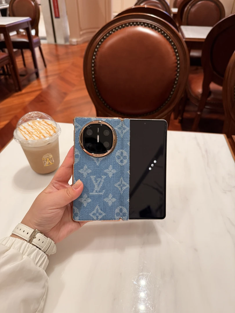 适用于华为Matex6/Matex5电镀牛仔字母时尚折叠手机壳 潮流单后壳