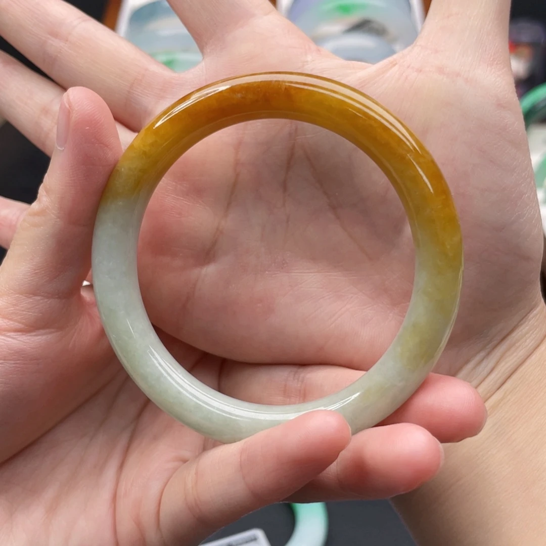 未镶嵌手镯翡翠53.7黄翡