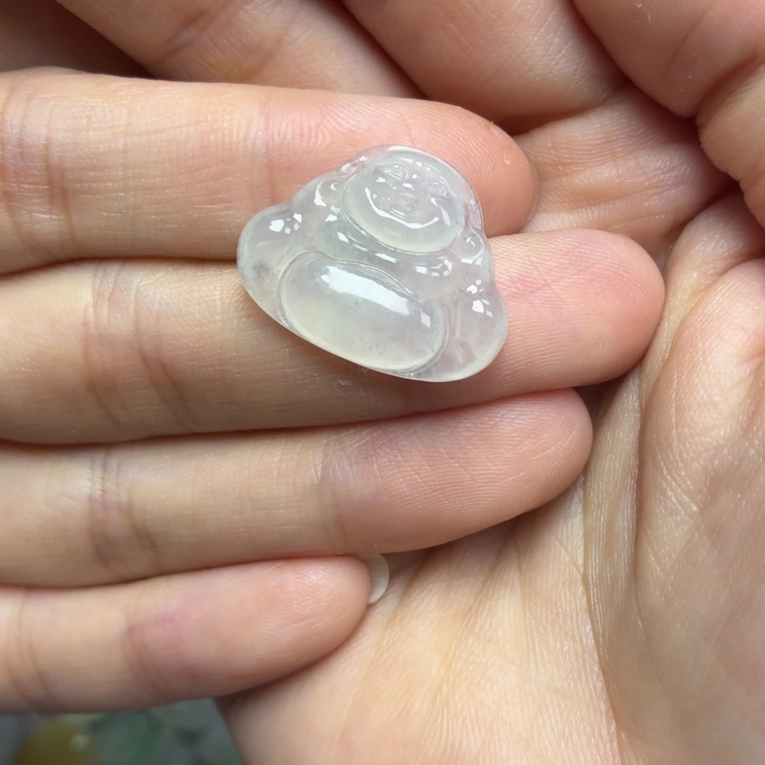 颈饰未镶嵌翡翠白冰佛公