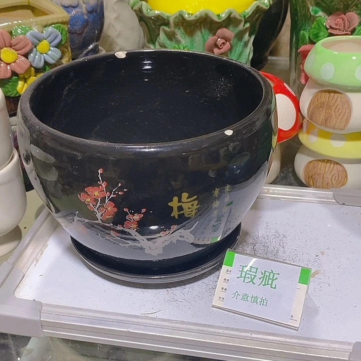 摆件多肉瑕疵盆有孔