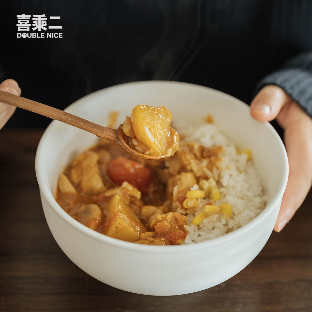 喜乘二DoubleNice|景德镇制高脚钵文艺简约一人食饭碗 面碗 汤碗