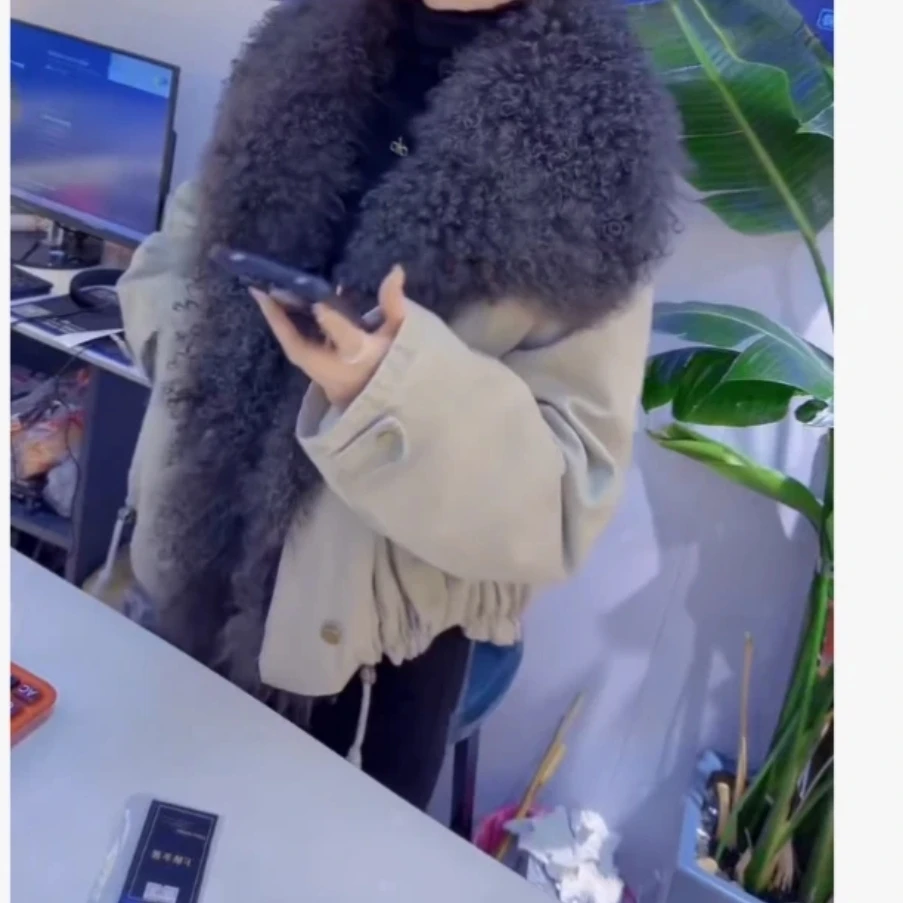 秋冬新款时尚显瘦气质洋气女百搭宽松大码外套潮