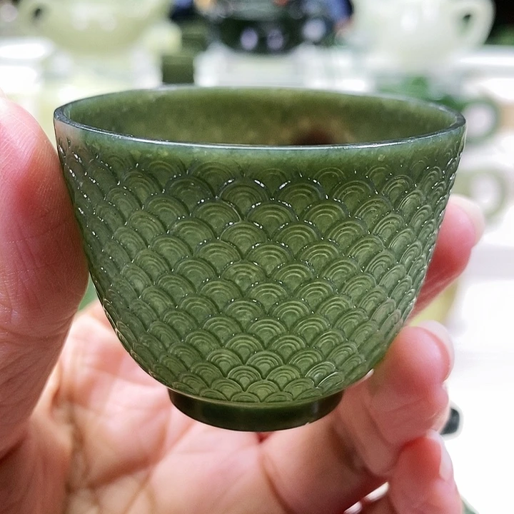 未镶嵌和田玉挂件茶杯70m l