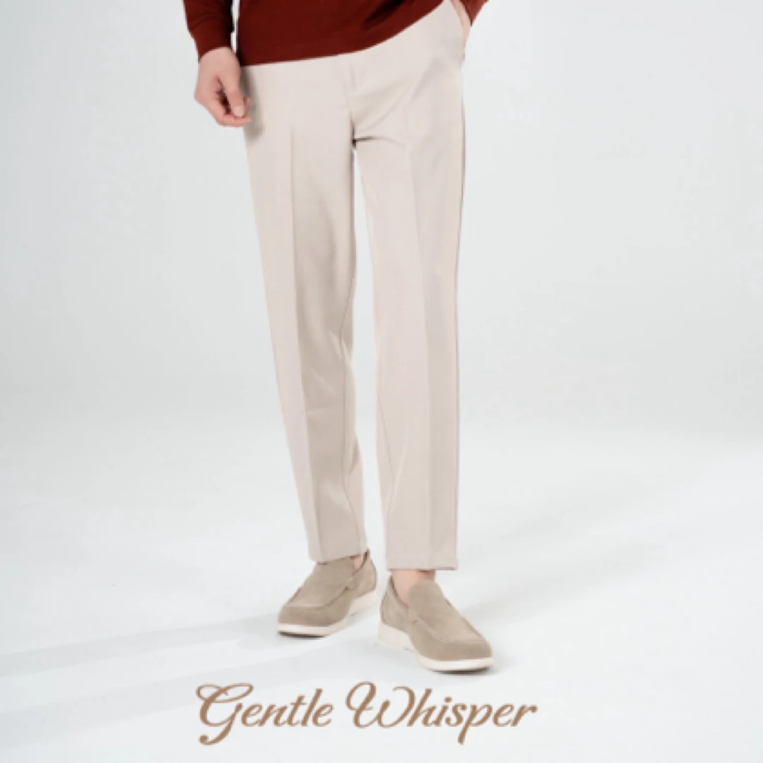 男装【抗皱免烫】GentleWhisper老钱风高级感抗皱休闲男直筒裤西裤