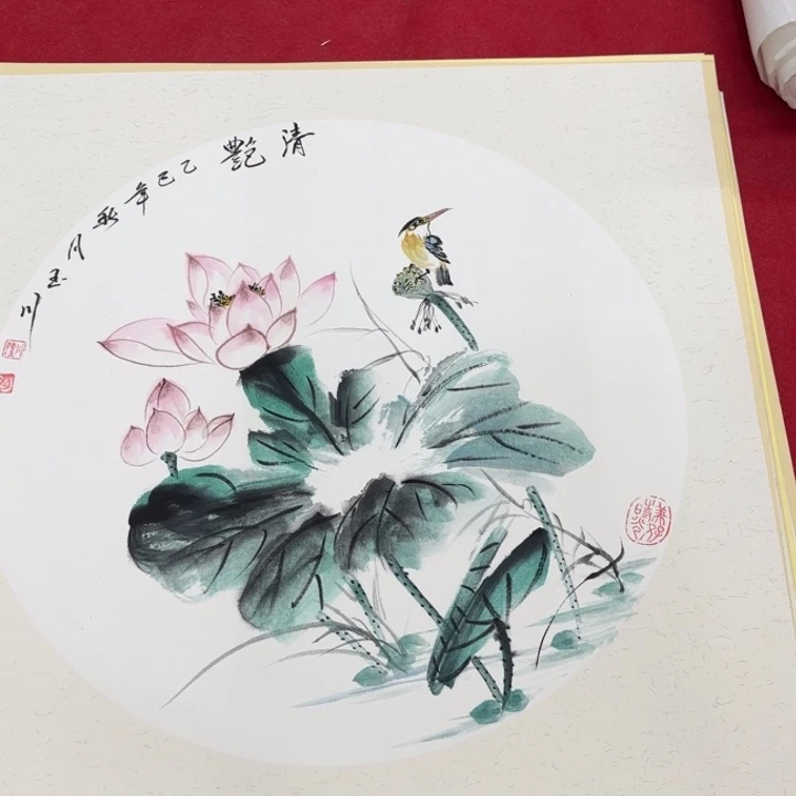 国画花鸟等多种鸟类的栖息