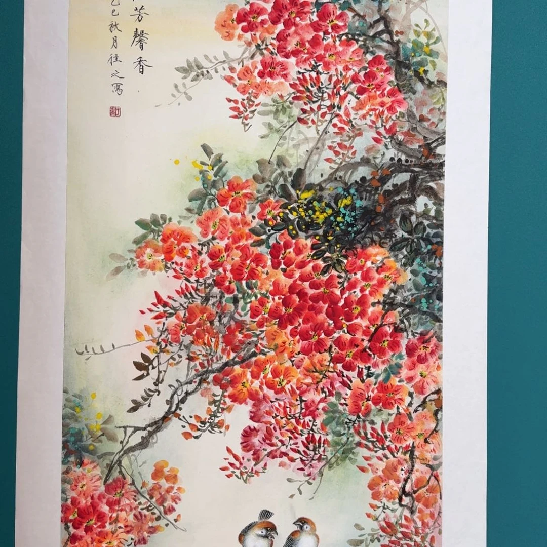 国画国画作品山水花鸟纯手绘