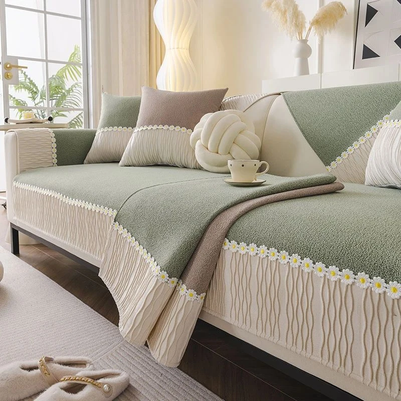 雪尼尔透气沙发垫轻奢四季通用高档2024新款沙发套罩巾防滑坐垫子