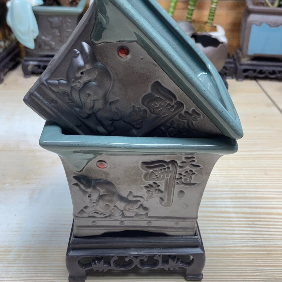 瓷片陶瓷花盆陶瓷艺术