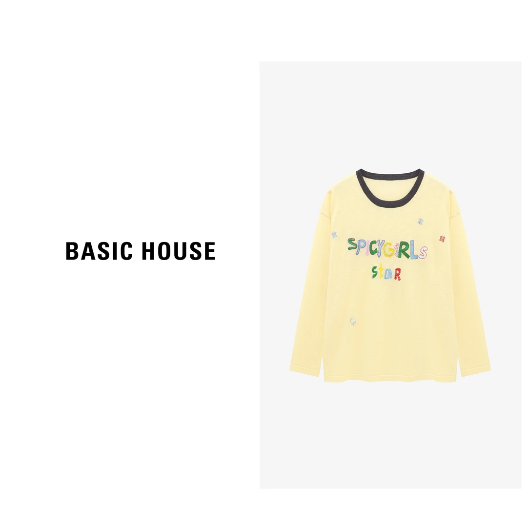 Basic House/百家好春季新款时尚设计长袖针织衫-B0625B54192