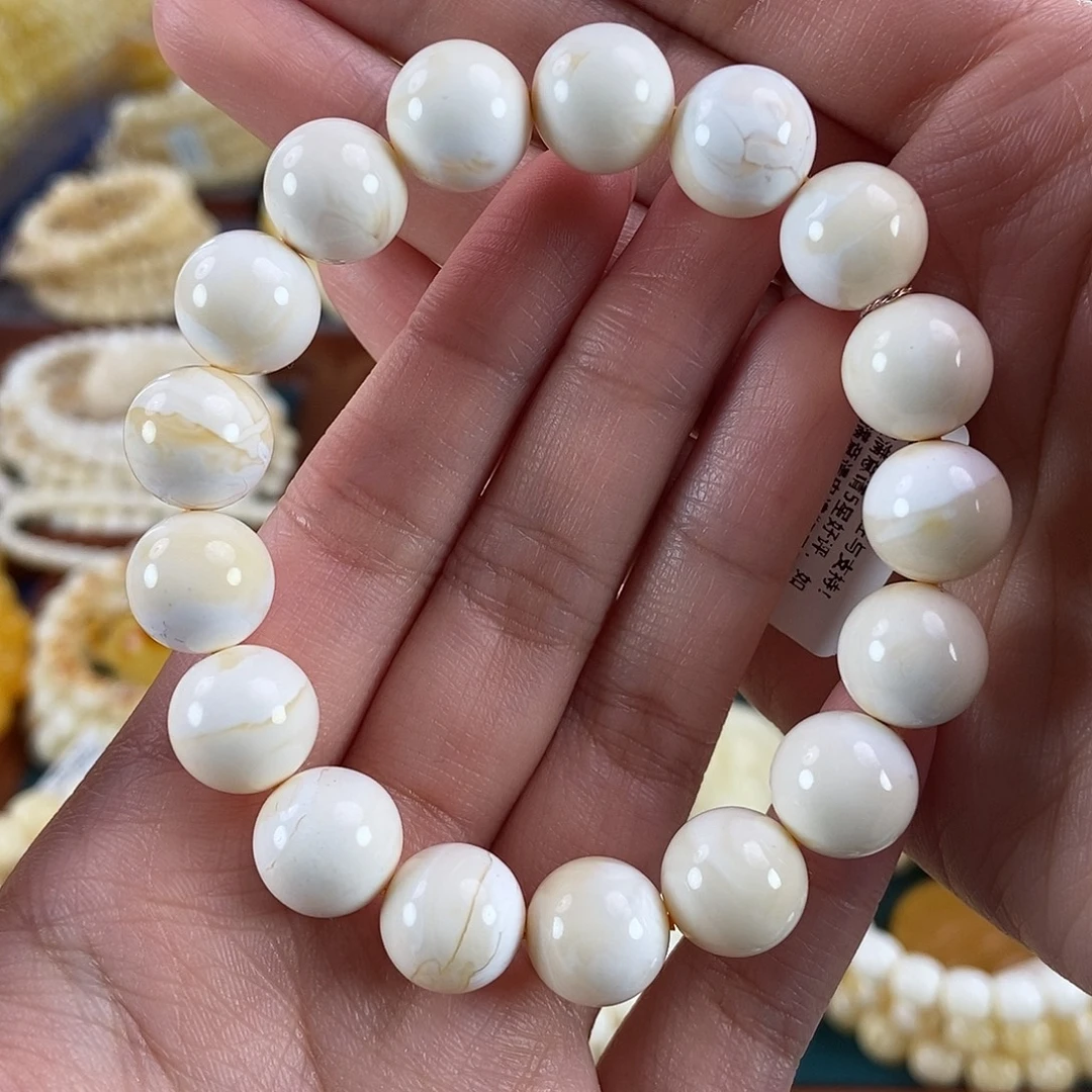 琥珀未镶嵌珠宝奇石12 16.6 瓷白