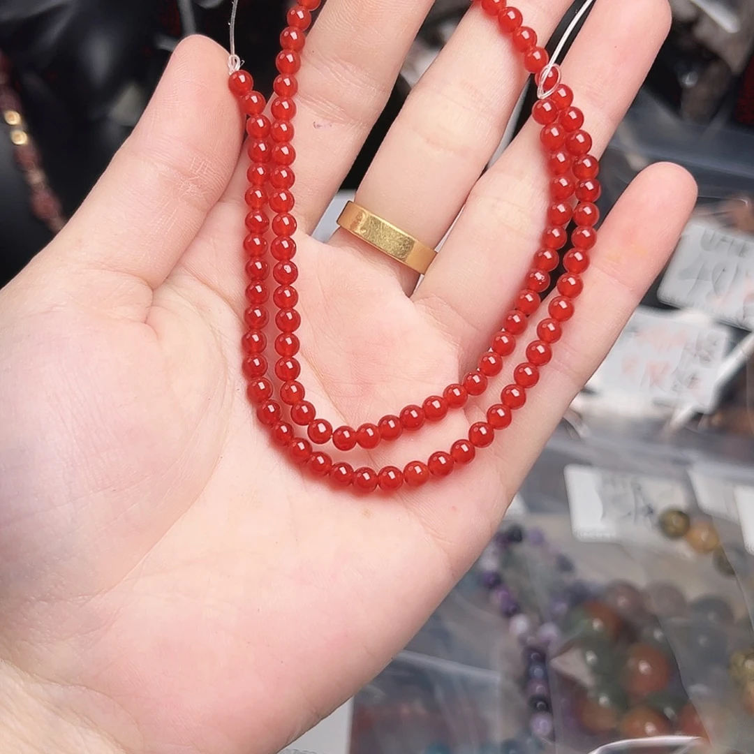 玛瑙/玉髓合金珠宝半成品h21 冰红玛瑙一条