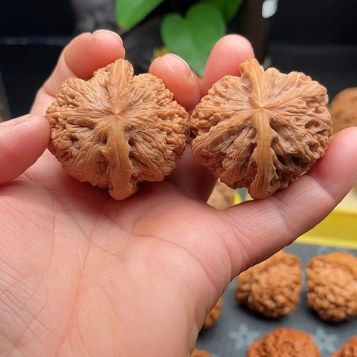 童***宝文玩核桃把件大粗筋边44