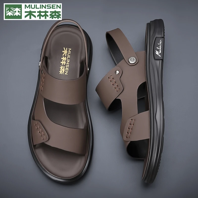 木林森沙滩鞋厚底户外沙滩鞋男防滑男款男士鞋子韩版软底外穿时尚