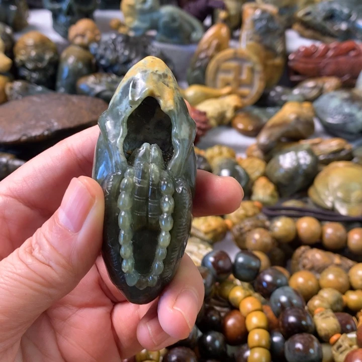未镶嵌岫岩河磨玉（透闪石质玉）笔搁