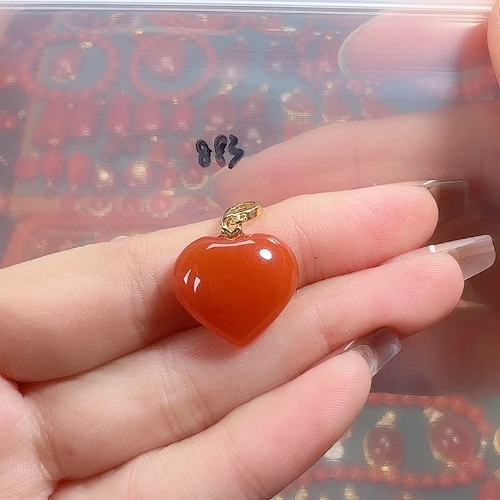 南红玛瑙银S925镶嵌吊坠