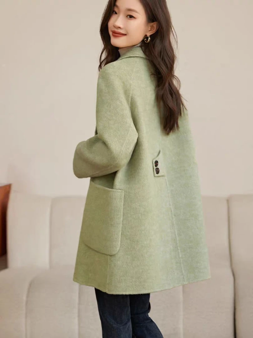 冬季加绒加厚中长款  0011