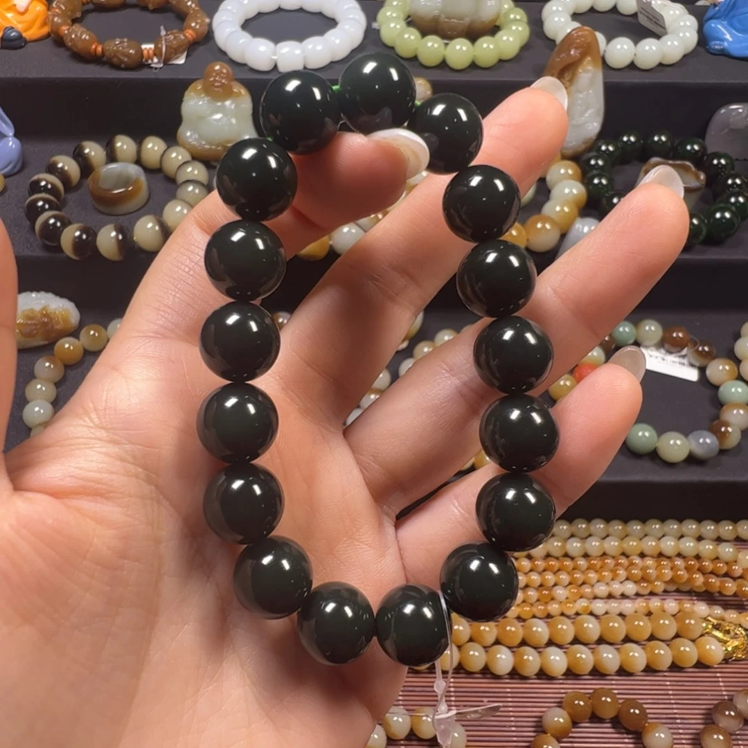 和田玉未镶嵌手链卡12