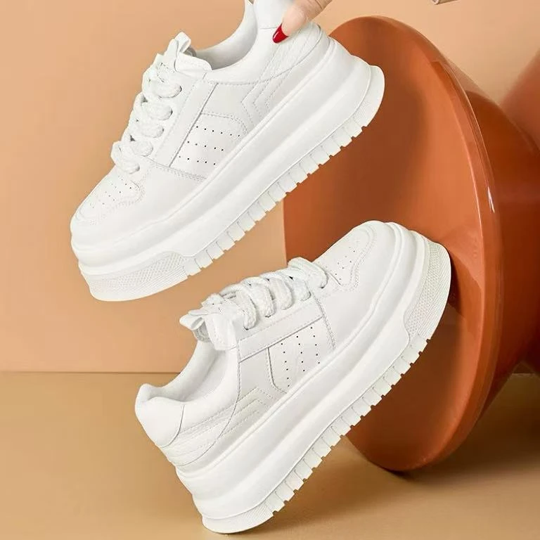 C6990 米白色 低跟板鞋女款夏季2025新款小白鞋百搭