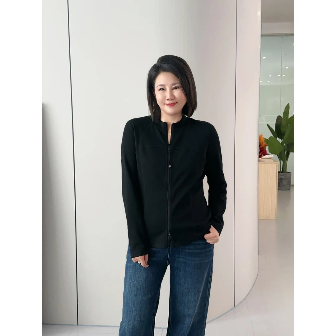 微胖女装【大家一起来找腰】早秋新款简约休闲上衣显瘦短外套20790