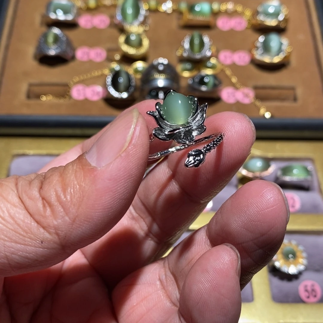 和田玉（碧玉）戒指未镶嵌