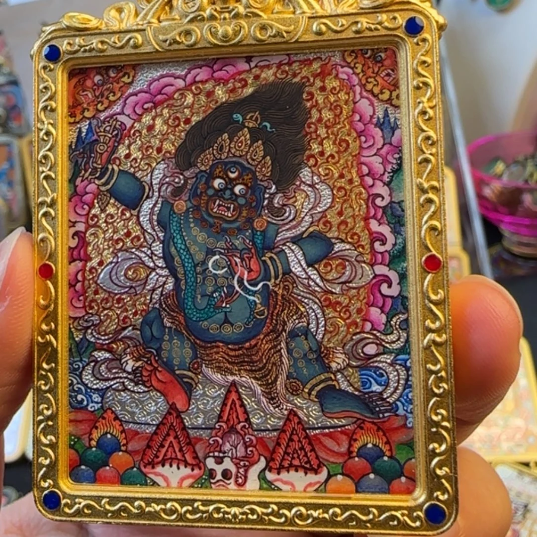 吊坠金刚手热贡唐卡