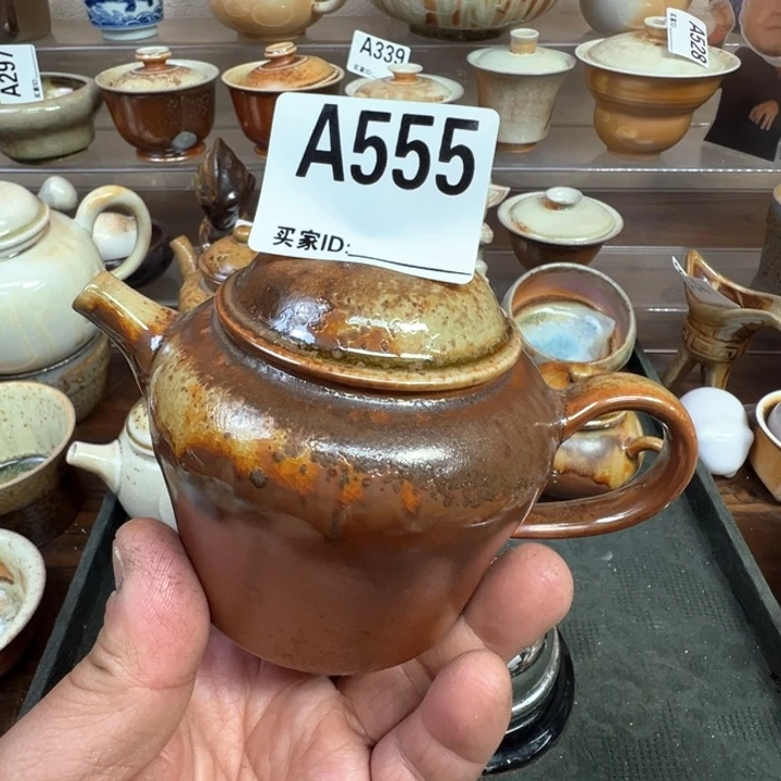 摆件N****t555景德镇手工柴烧壶