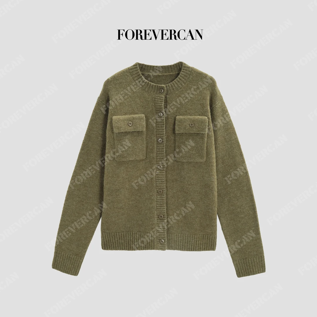 FOREVERCAN“杜罗河畔”极幼马海毛羊毛针织开衫毛衣MY4746