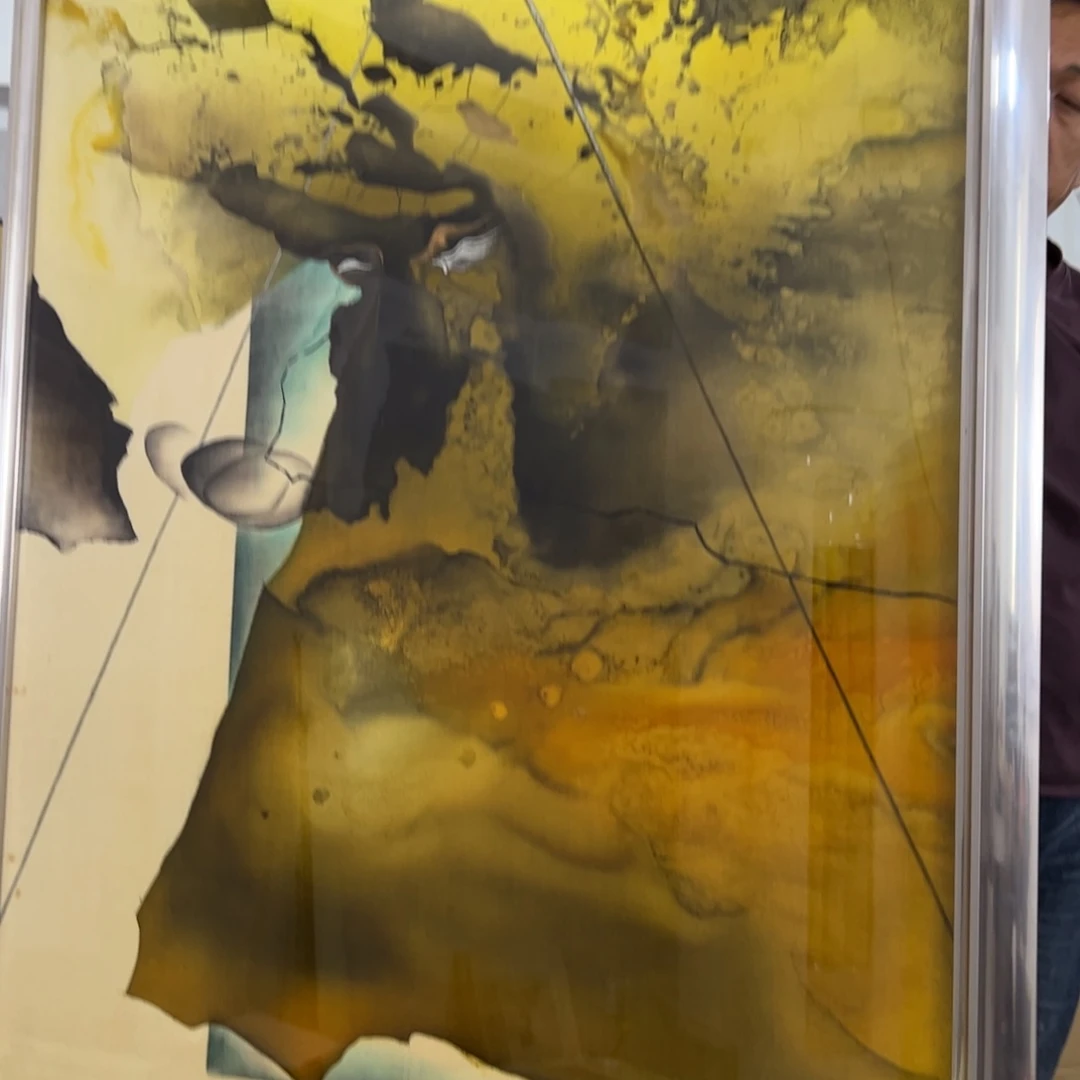 淬***2绘画屏风框画茶空间设计