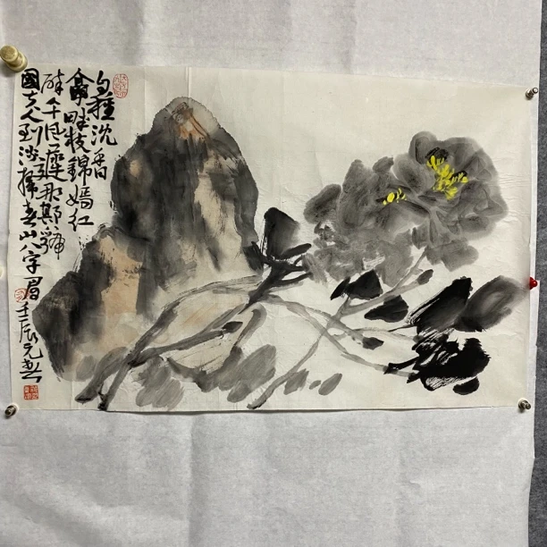 写意花鸟国画作品宣纸