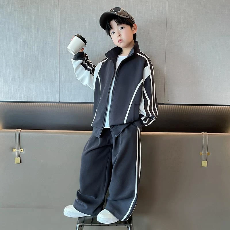 男童春装套装2025新款春季运动大儿童春秋款男孩炸街痞帅气时髦潮