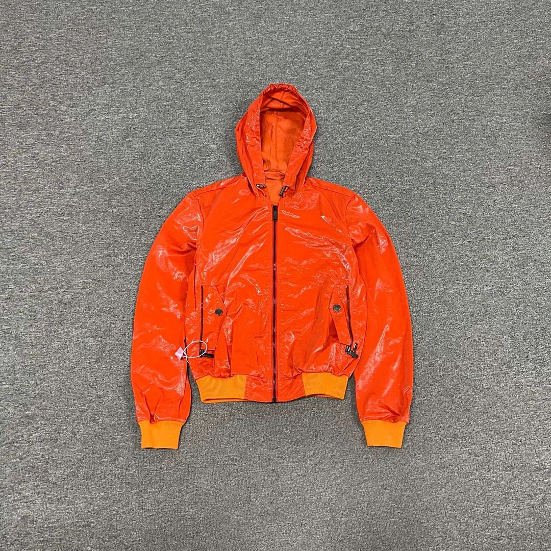 99新 AMIPARIS 范思哲 亮面橘色夹克