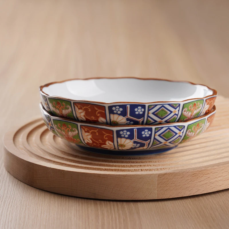 伊万里菊割 和皿揃单只 中盘