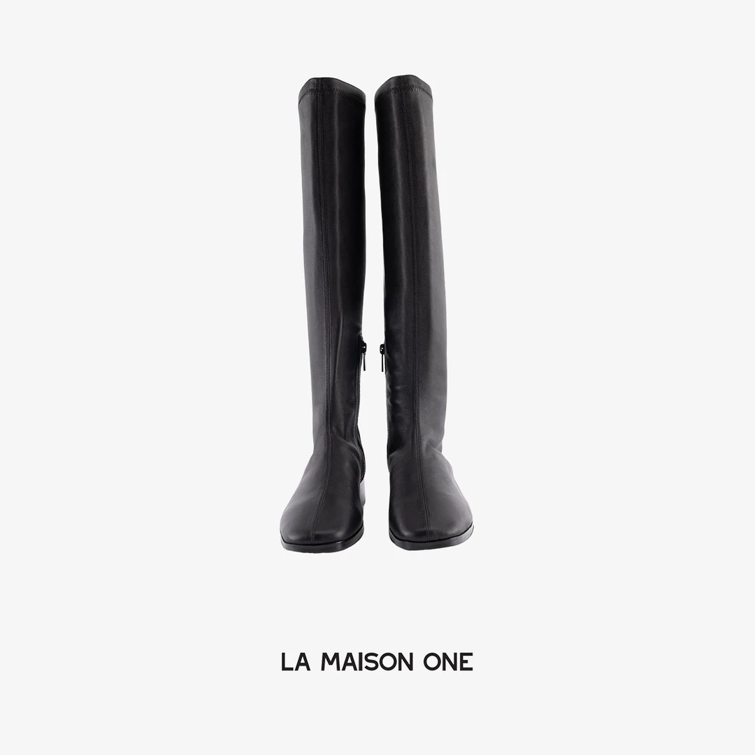 LA MAISON ONE 羊皮腿精长靴靴子时尚靴弹力袜靴LC53XZ016