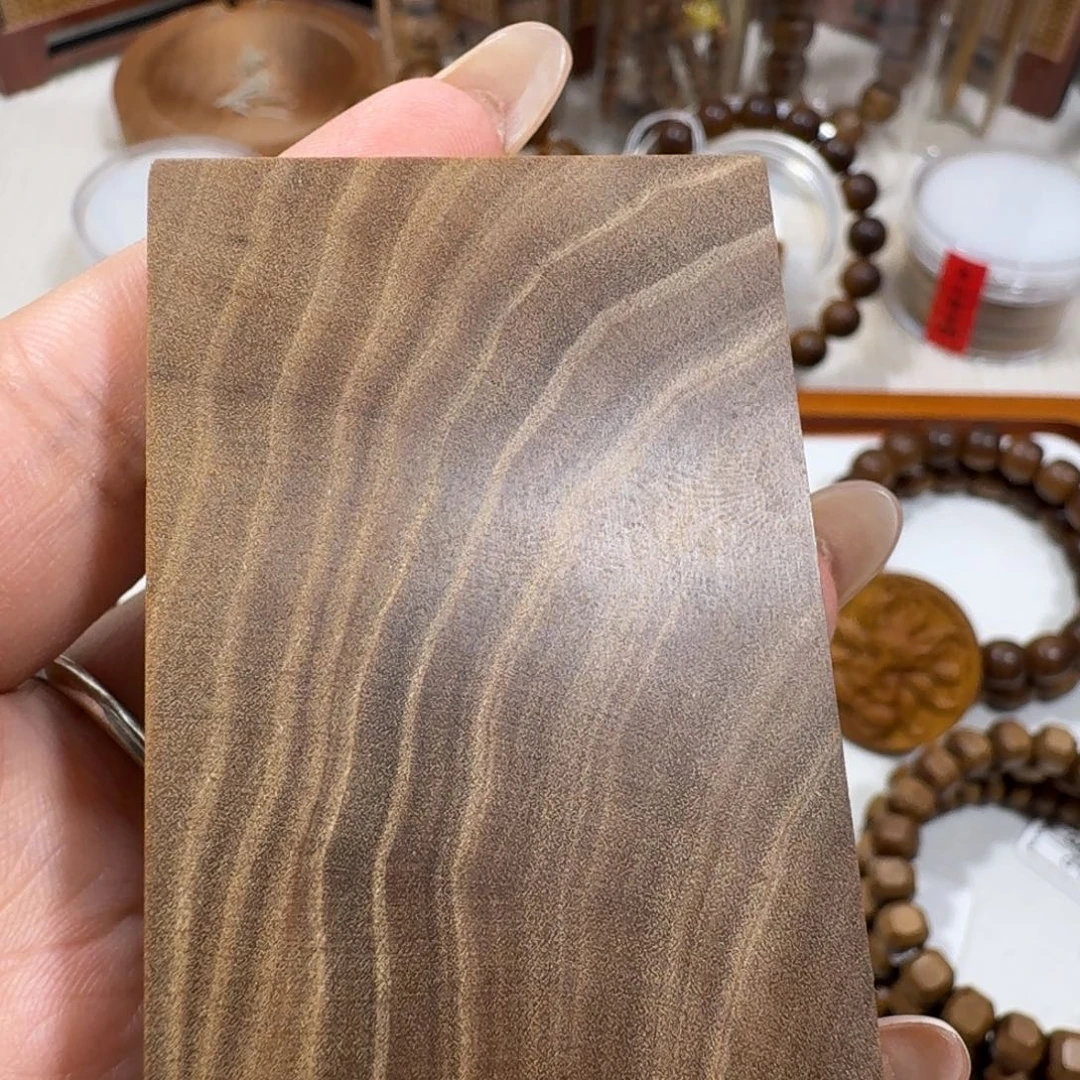 地***者檀香木无事牌4×6×1树根树心料