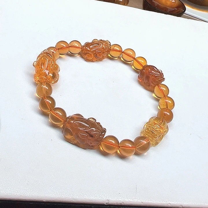未镶嵌颈饰琥珀天然缅甸琥珀貔貅手串11克