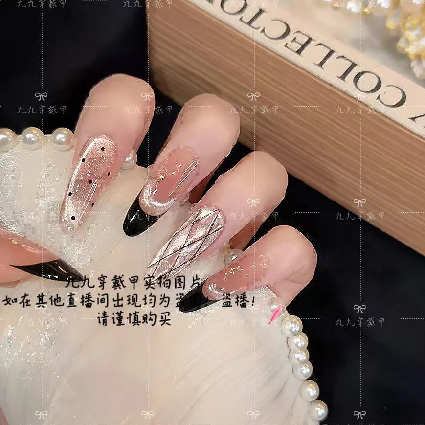 【赫本】 纯手工定制穿戴甲美甲贴片可拆卸假指甲贴10片新款