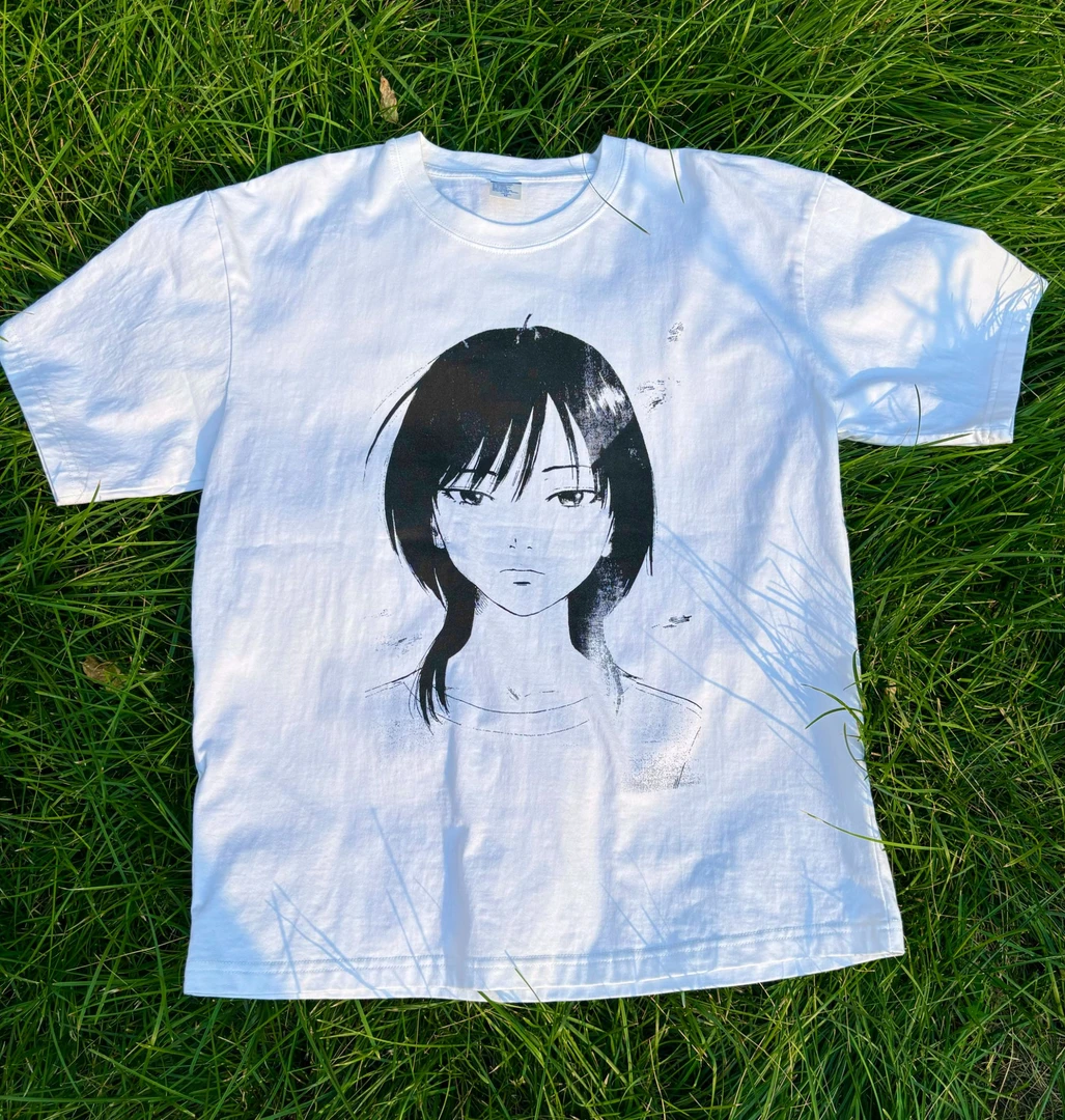 少年深渊【恶之华】仲村佐和漫画手工印刷100%纯棉T恤宽松上衣夏季