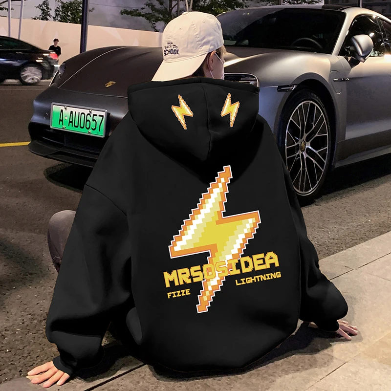 美式重磅潮牌宽松连帽卫衣百搭男装秋季2025新款休闲高街痞帅上衣