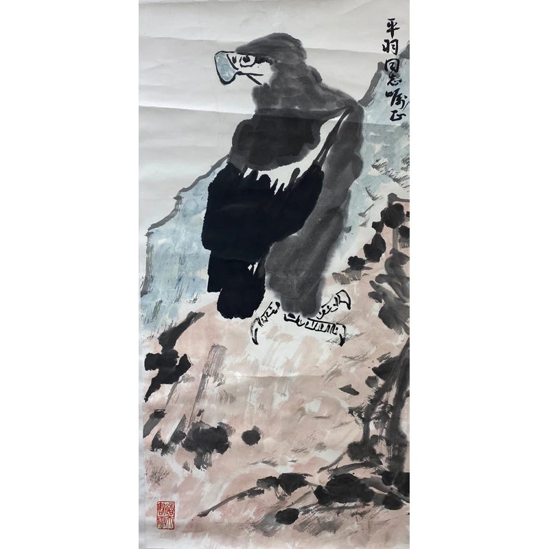 F17  《老鹰》   87x43cm  纸本镜框