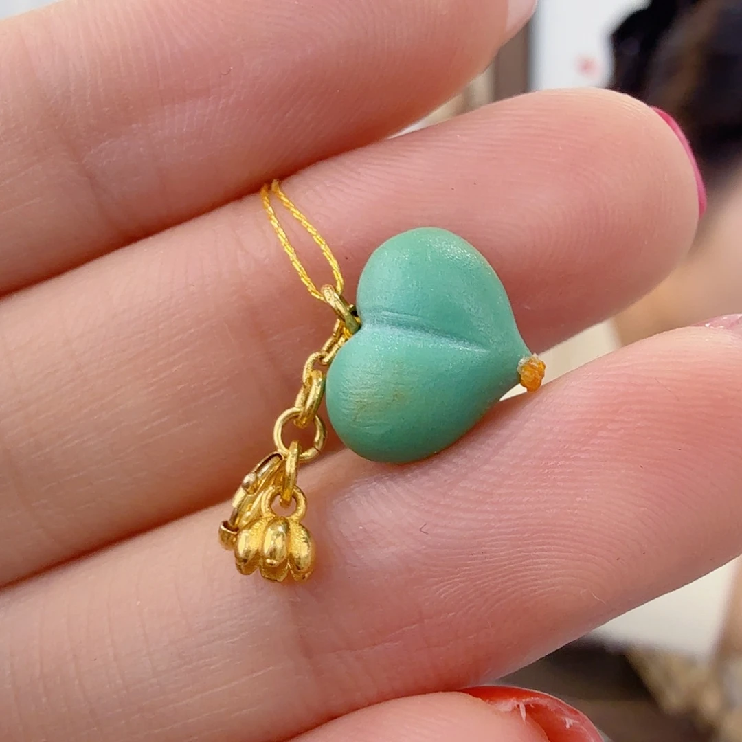 绿松石18K金镶嵌珠宝奇石