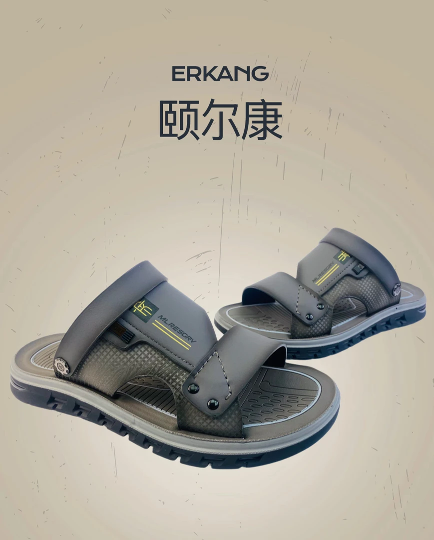 颐尔康男士夏季新款凉鞋休闲耐磨厚底时尚潮流两穿沙滩凉鞋鞋子