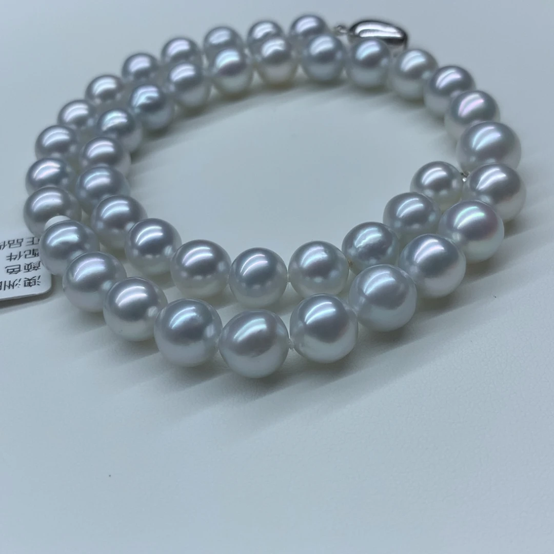 颈饰未镶嵌海水珍珠8.7-10.9mm特强光炫彩澳白串