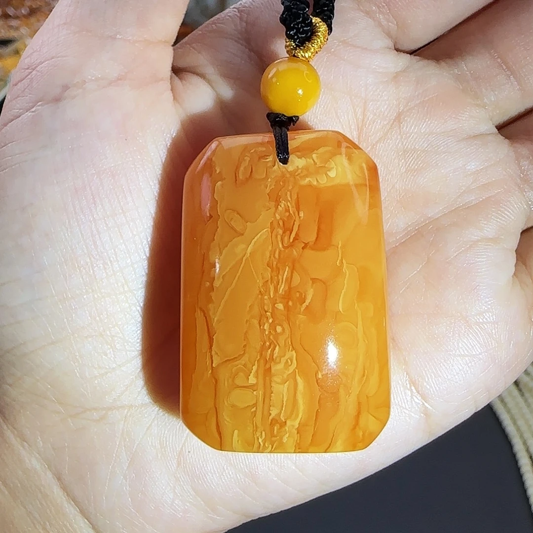 琥珀未镶嵌手链吊坠