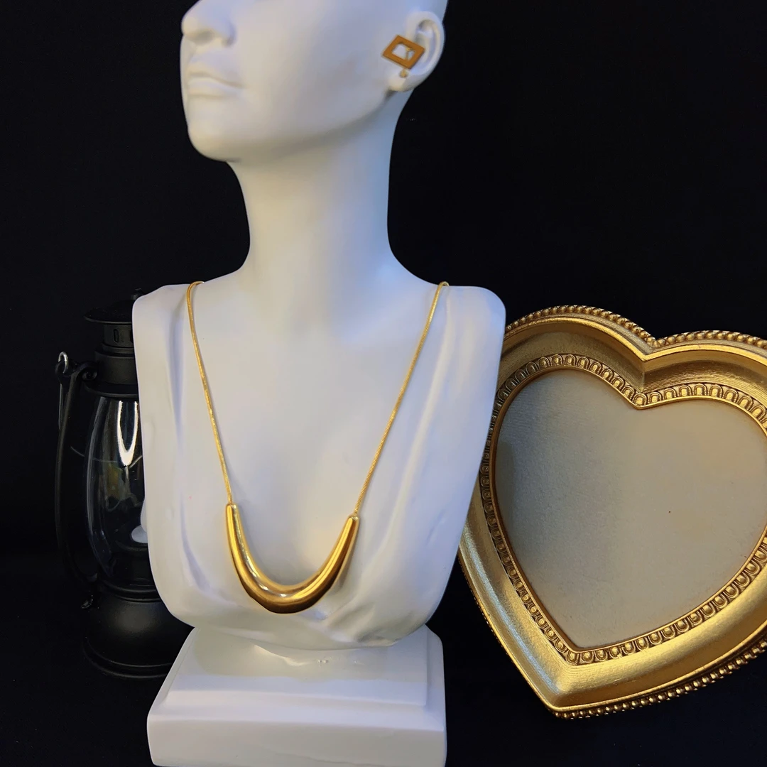 钛钢项链 哈尼西牧时尚百搭两件套#0008436