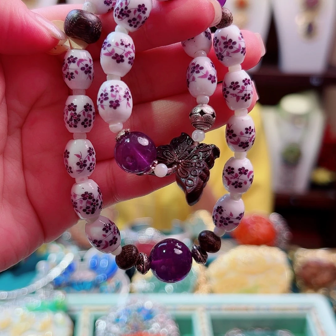 水晶耳饰银S925镶嵌阳**吻国风