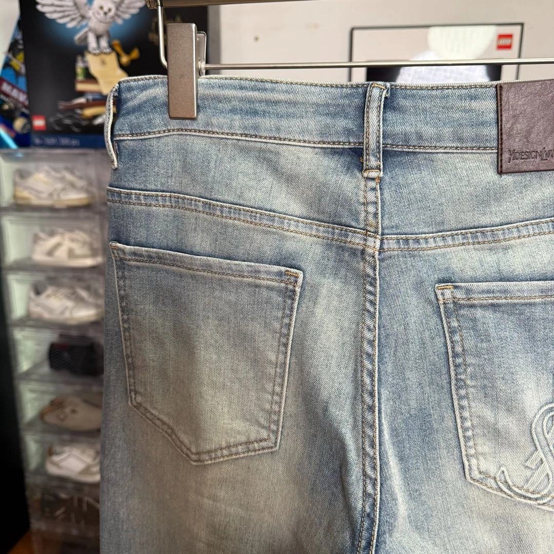 2025夏季新款高端欧货中腰修身小直筒牛仔裤6328